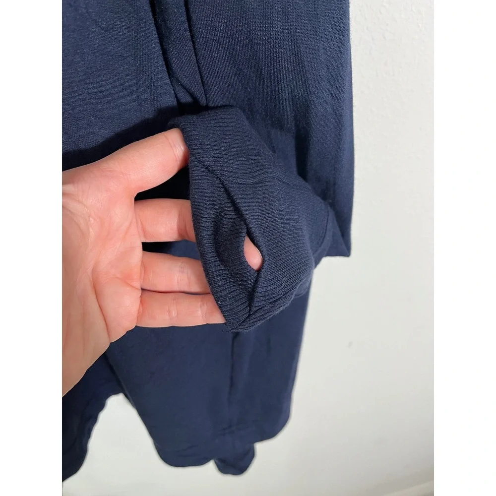 ATHLETA Pranayama Restore Rib Wrap Cardigan in Navy 882498-00